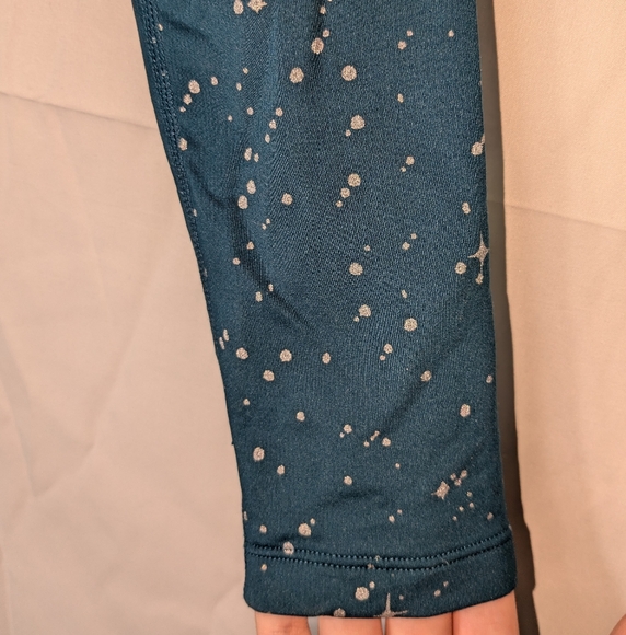 Nike Pro Womens XS BV5566-347 Starry Night Rare Cropped Top Shirt Turquoise A021 - Picture 3 of 11